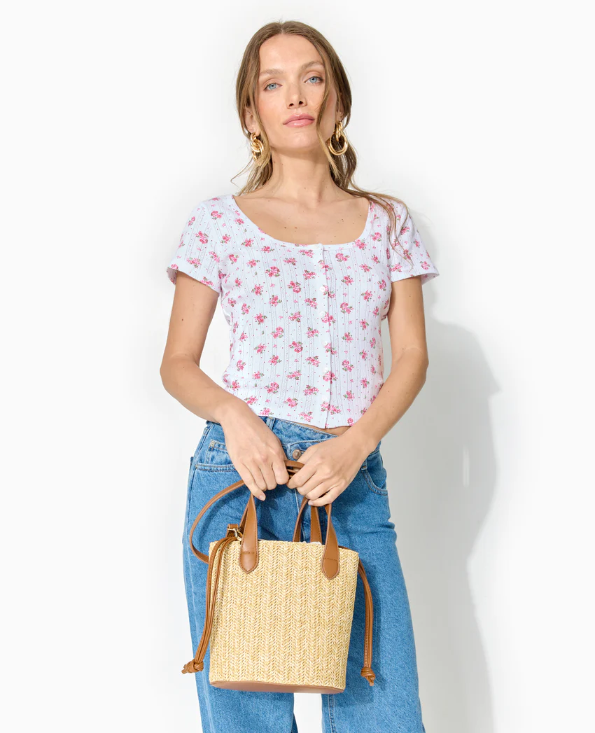 Pimkie Sac seau en raphia