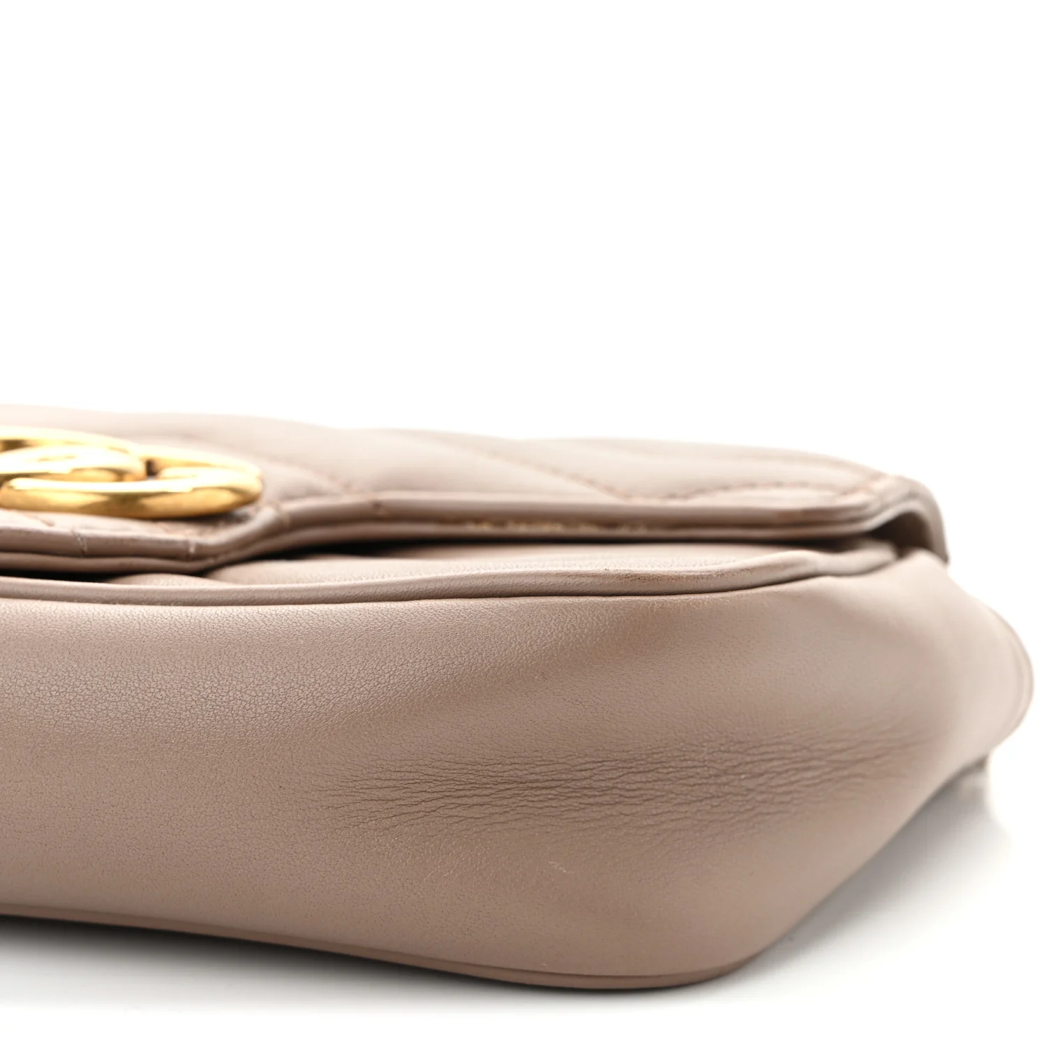 Calfskin Matelasse Super Mini GG Marmont Shoulder Bag Porcelain Rose - Top Club