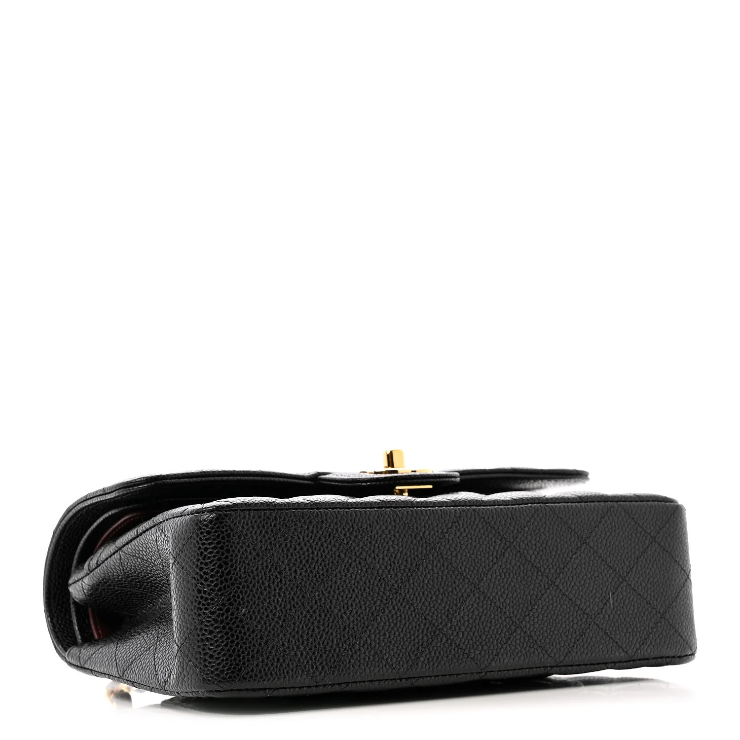 Caviar Quilted Small Double Flap Black - Top Club