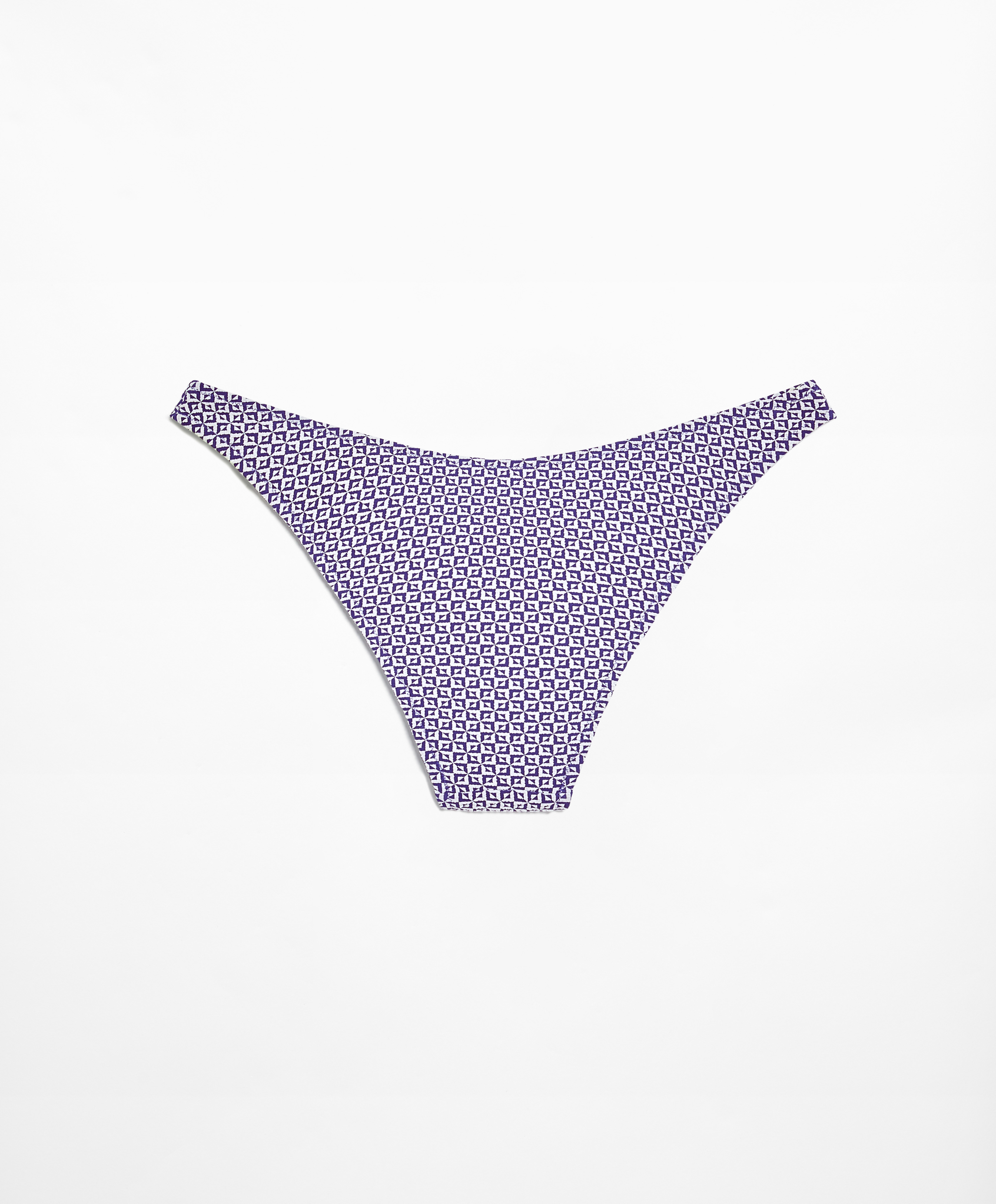 OYSHO Geometric jacquard medium-coverage U-cut bikini briefs