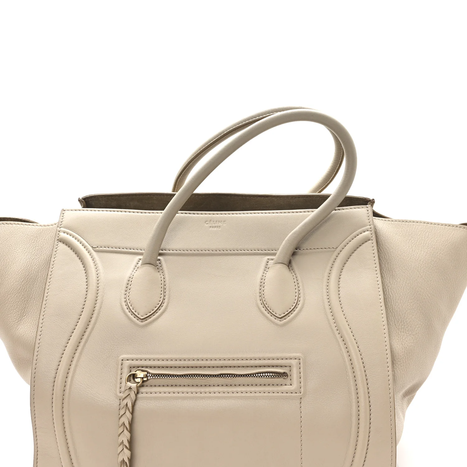 Supple Calfskin Large Phantom Luggage Dune - Top Club