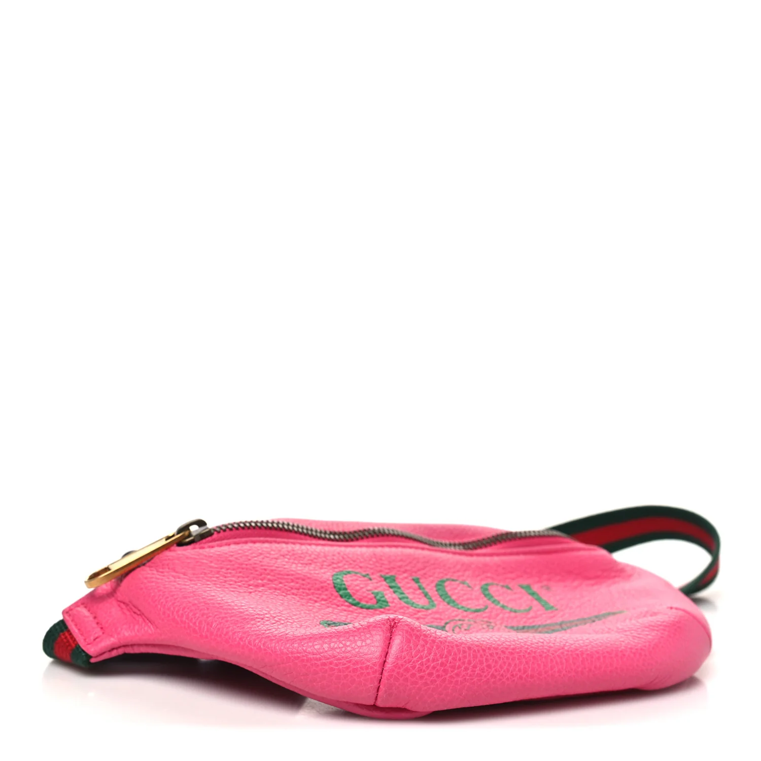 Grained Calfskin Small Logo Belt Bag Box Pink Green - Top Club