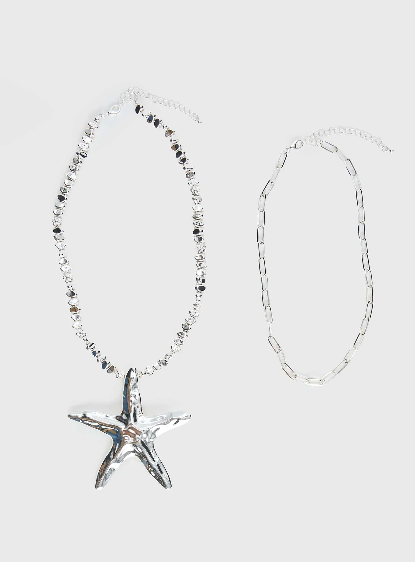 Covey Necklace Set Silver