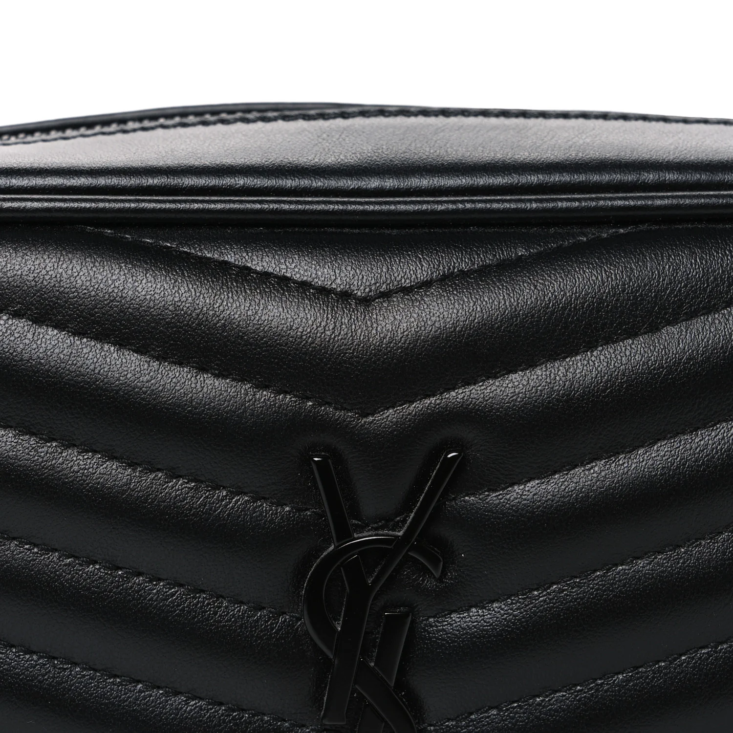 Calfskin Matelasse Monochrome Monogram Mini Lou Camera Bag Black - Top Club