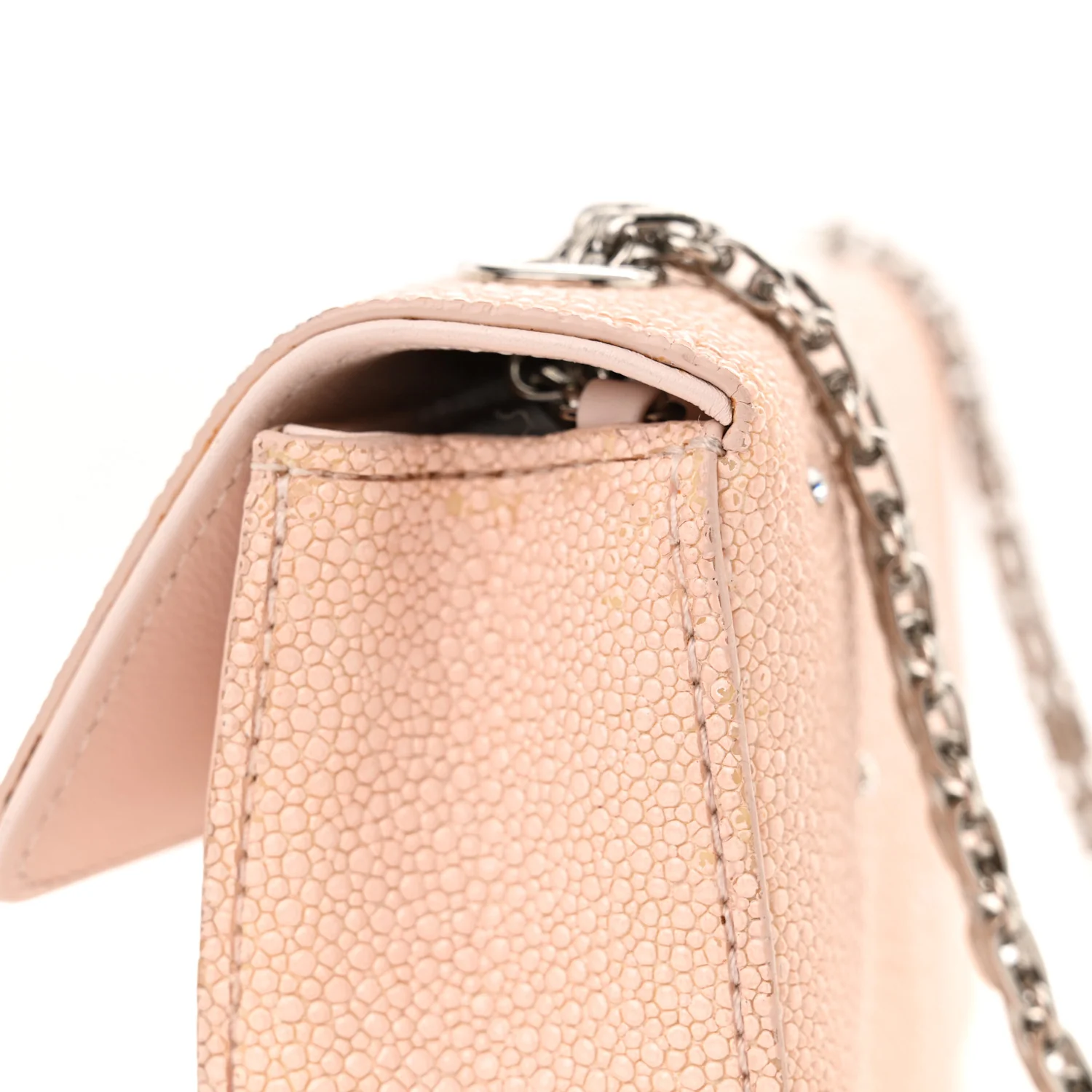 Galuchat Stingray Crystal Embellished 2.55 Reissue Mini Flap Light Pink - Top Club