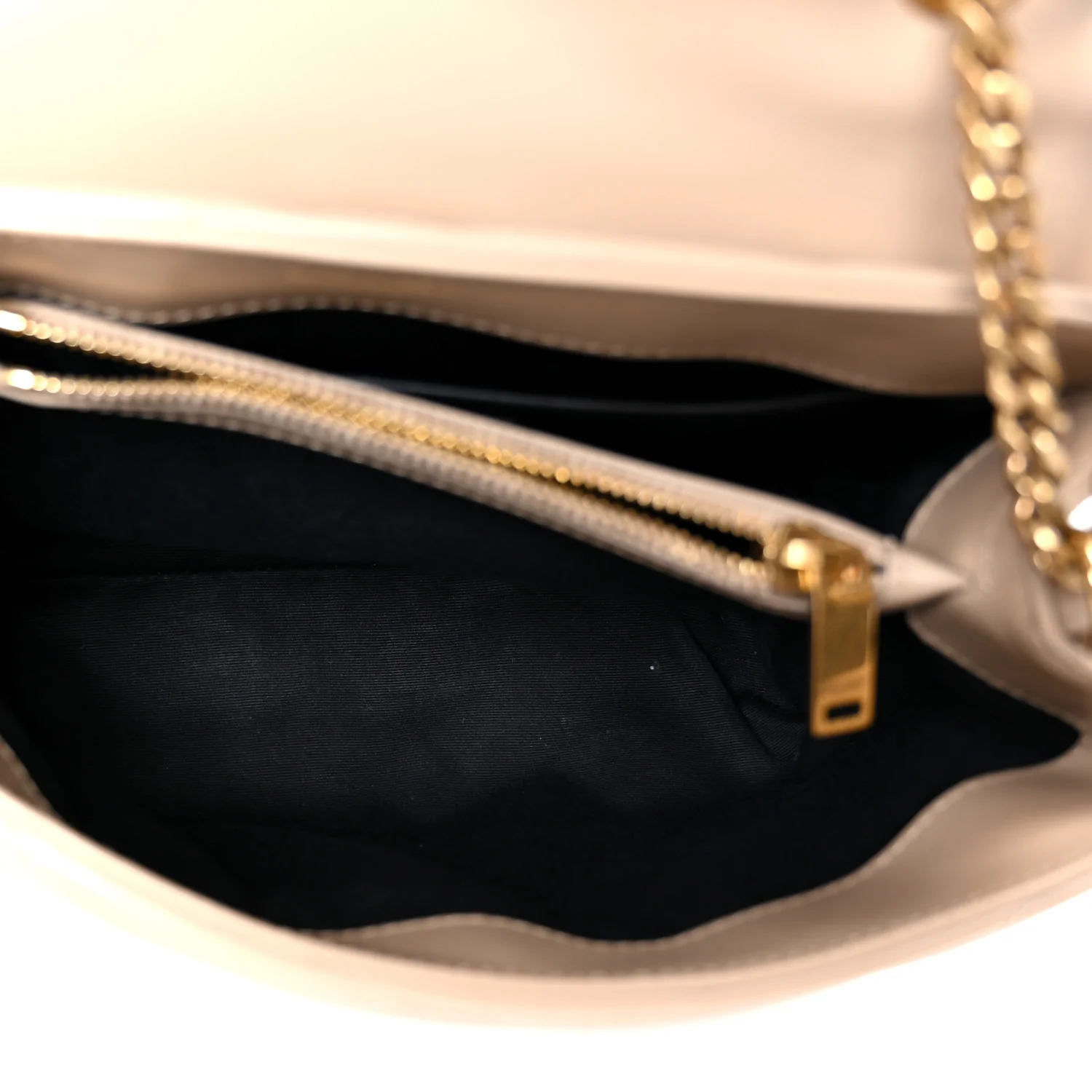 Calfskin Y Quilted Monogram Small Loulou Chain Satchel Dark Beige - Top Club