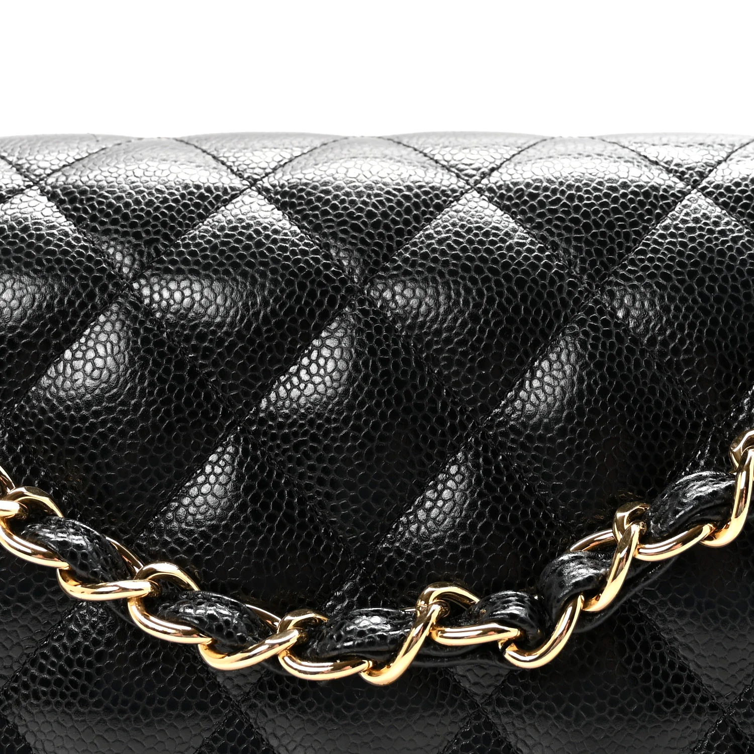 Caviar Quilted Jumbo Double Flap Black - Top Club