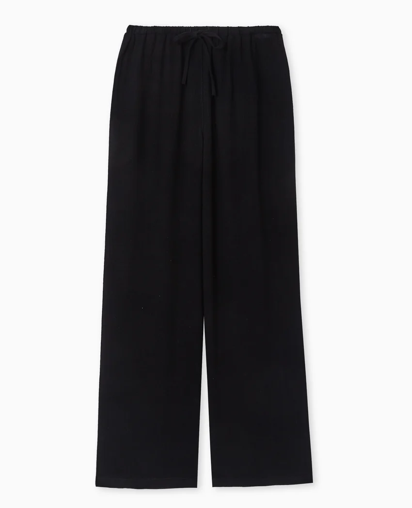Pimkie Pantalon large et droit avec taille élastiquée