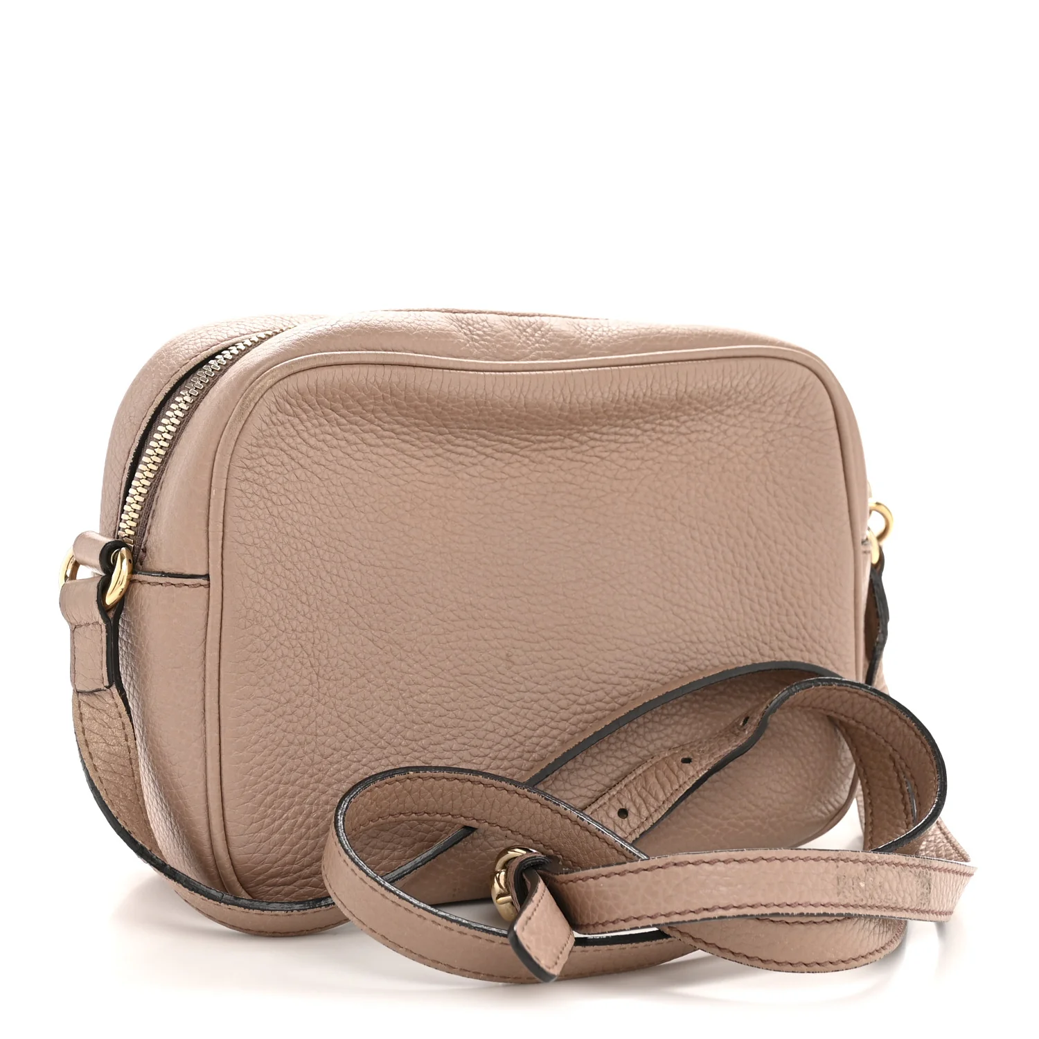 Pebbled Calfskin Small Soho Disco Bag Rose Beige - Top Club