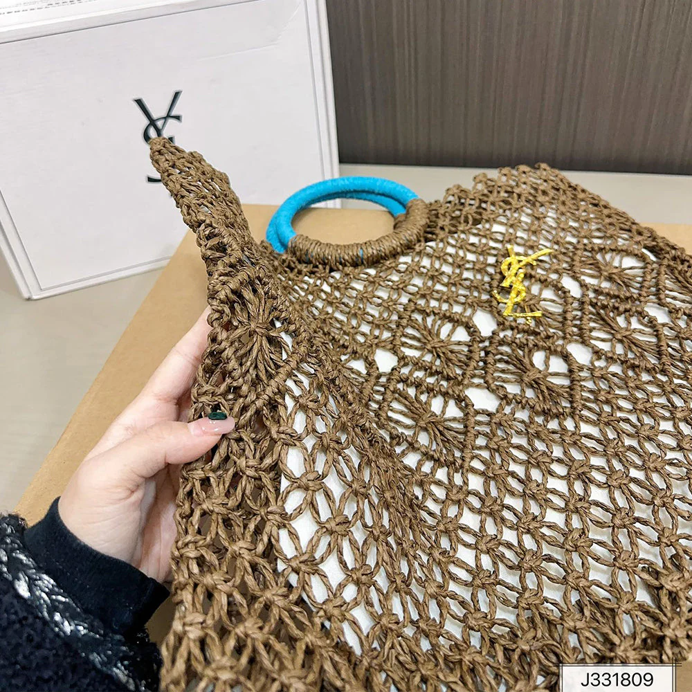 SAINT LAURENT YSL Woven Tote Bag 43x35cm - Top Club