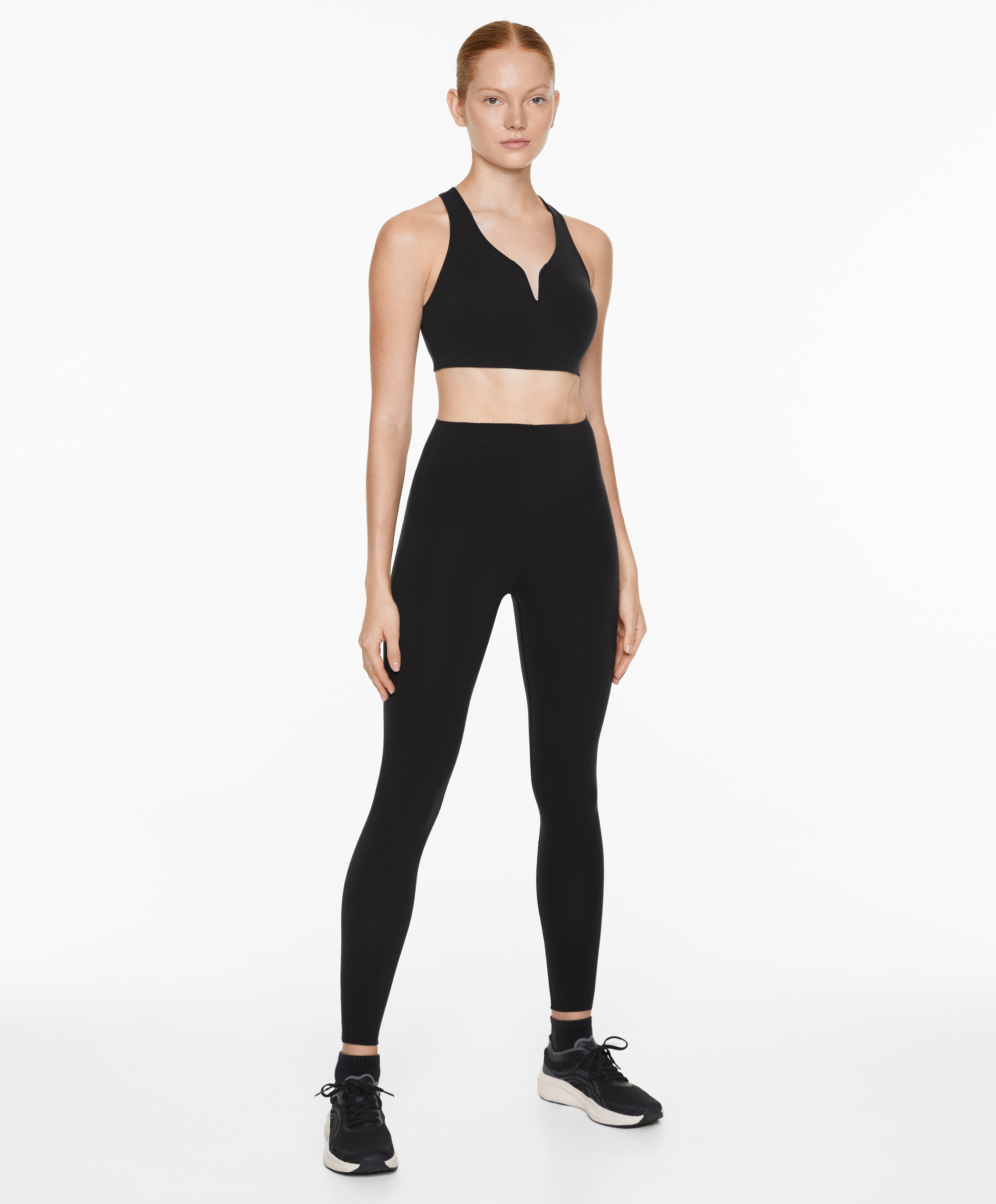 OYSHO Medium support compressive sports bra with trim
