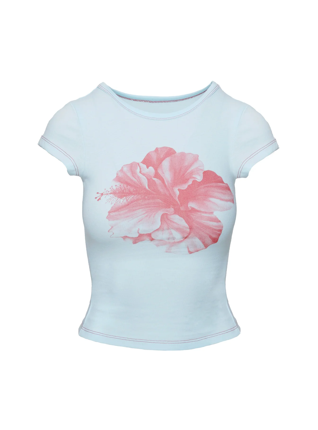 Owenz Hibiscus Baby Tee Blue