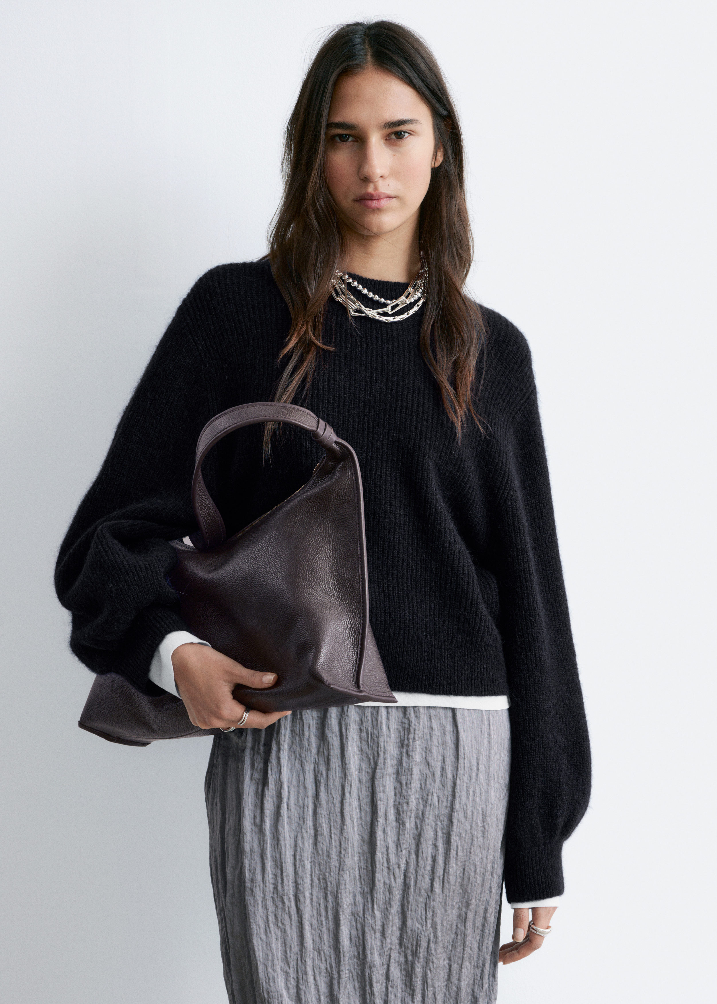 & Other Stories ALPACA-BLEND BALLOON-SLEEVE JUMPER