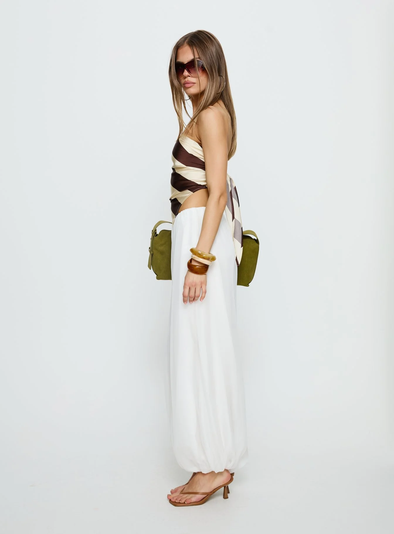 Mirosa Balloon Leg Pants White