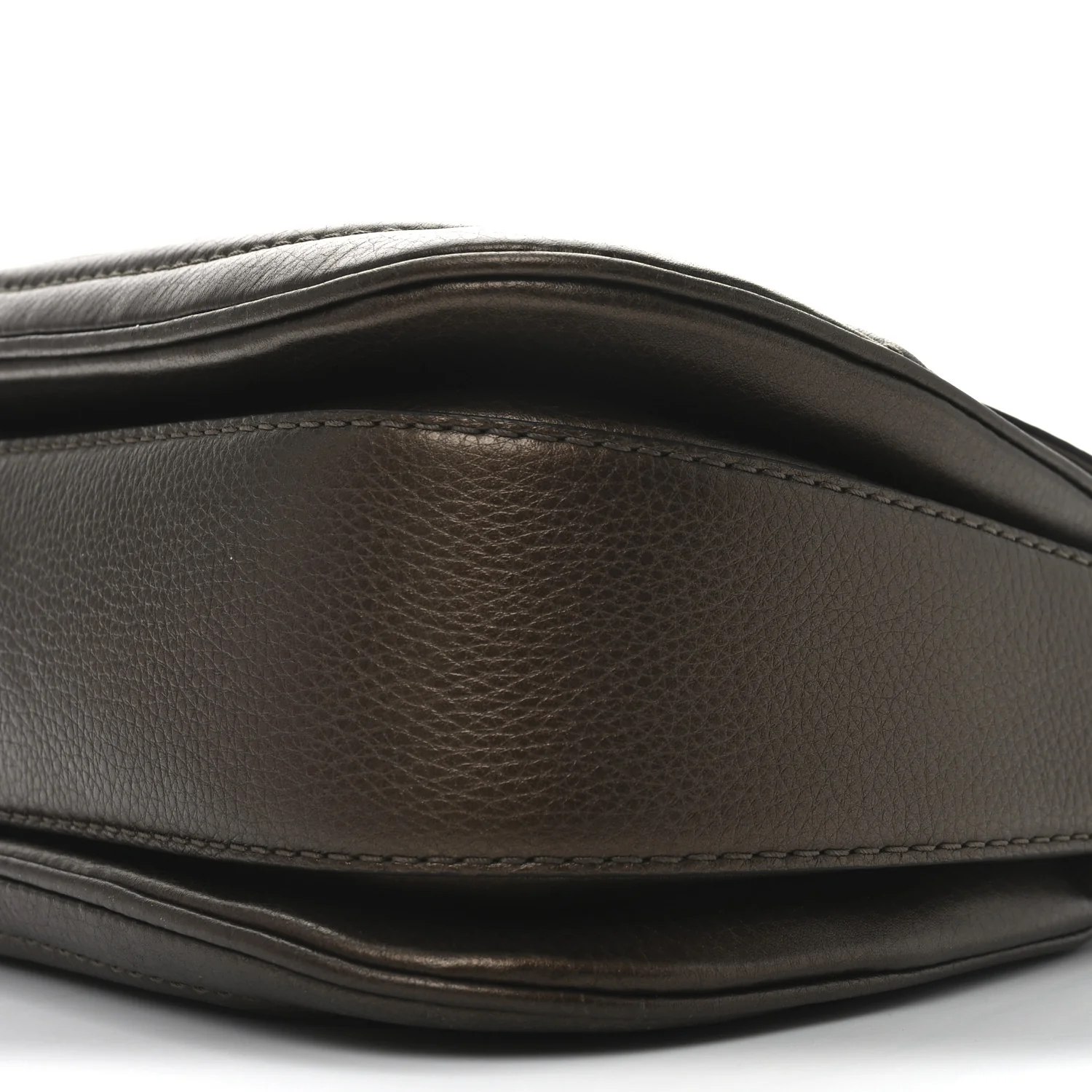 Metallic Calfskin Medium New Bamboo Top Handle Bag Bronze - Top Club