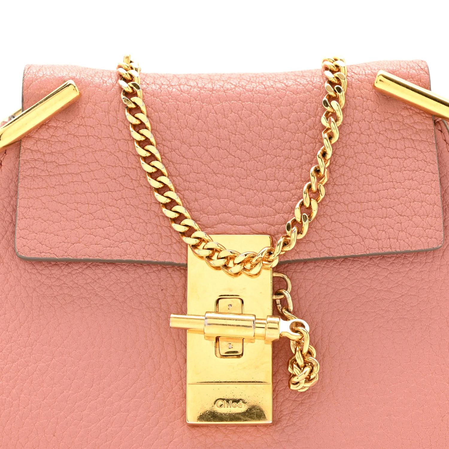 Grained Lambskin Nano Drew Shoulder Bag Misty Rose - Top Club