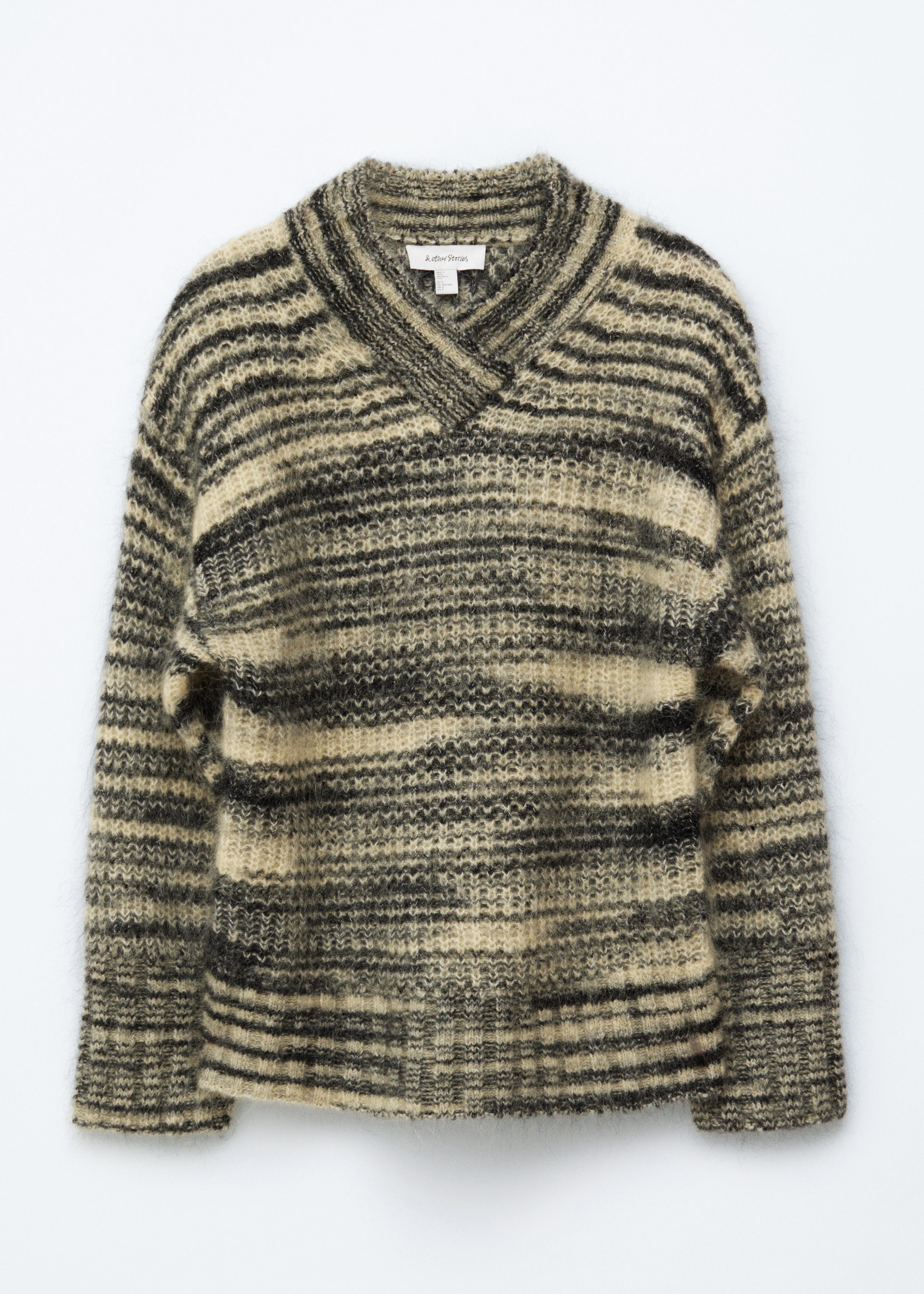 & Other Stories MOHAIR-BLEND V-NECK JUMPER