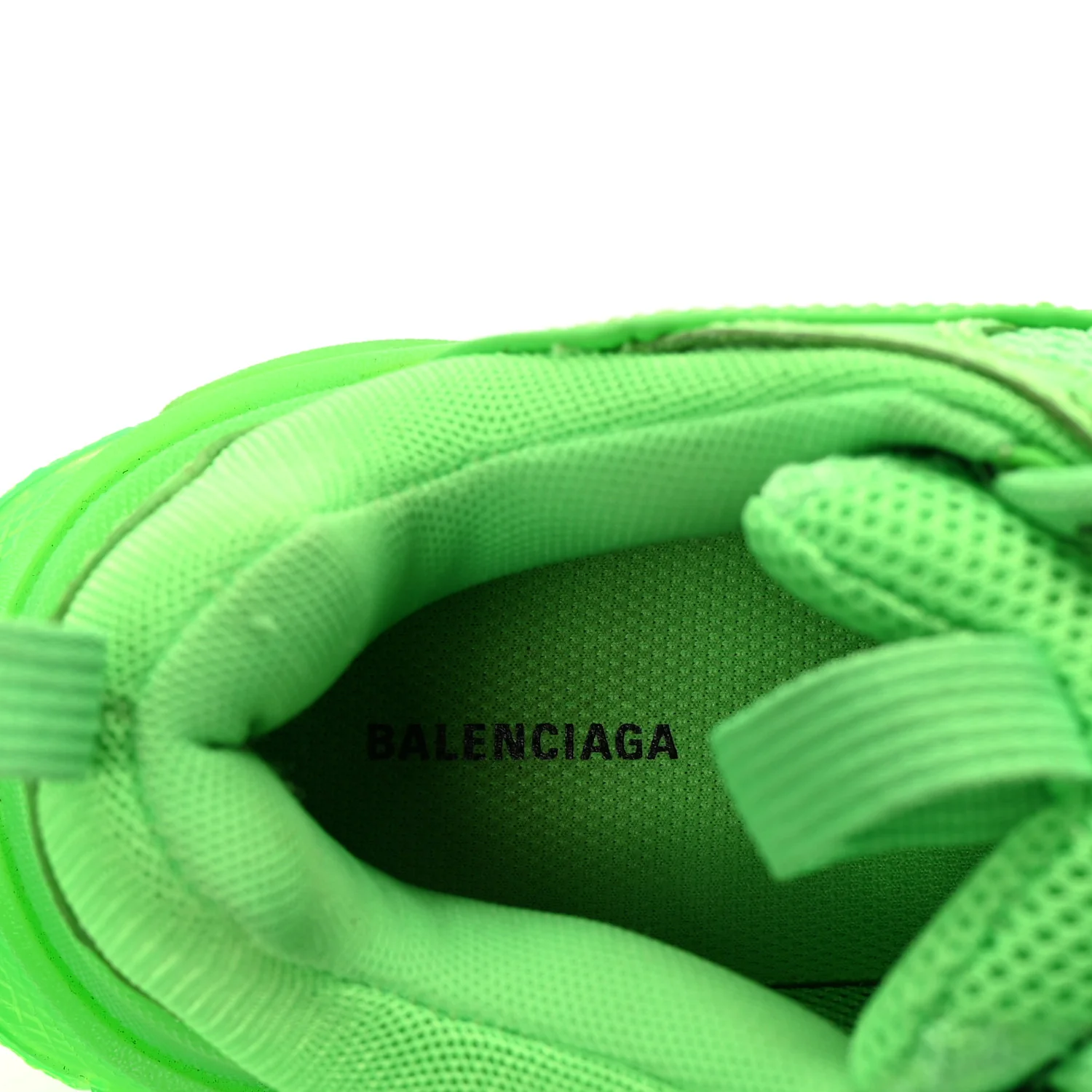 Fabric Mesh Clear Sole Womens Triple S Sneakers 37 Fluo Green - Top Club