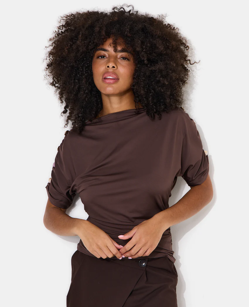 Pimkie Top manches chauve-souris avec fronces et boutons