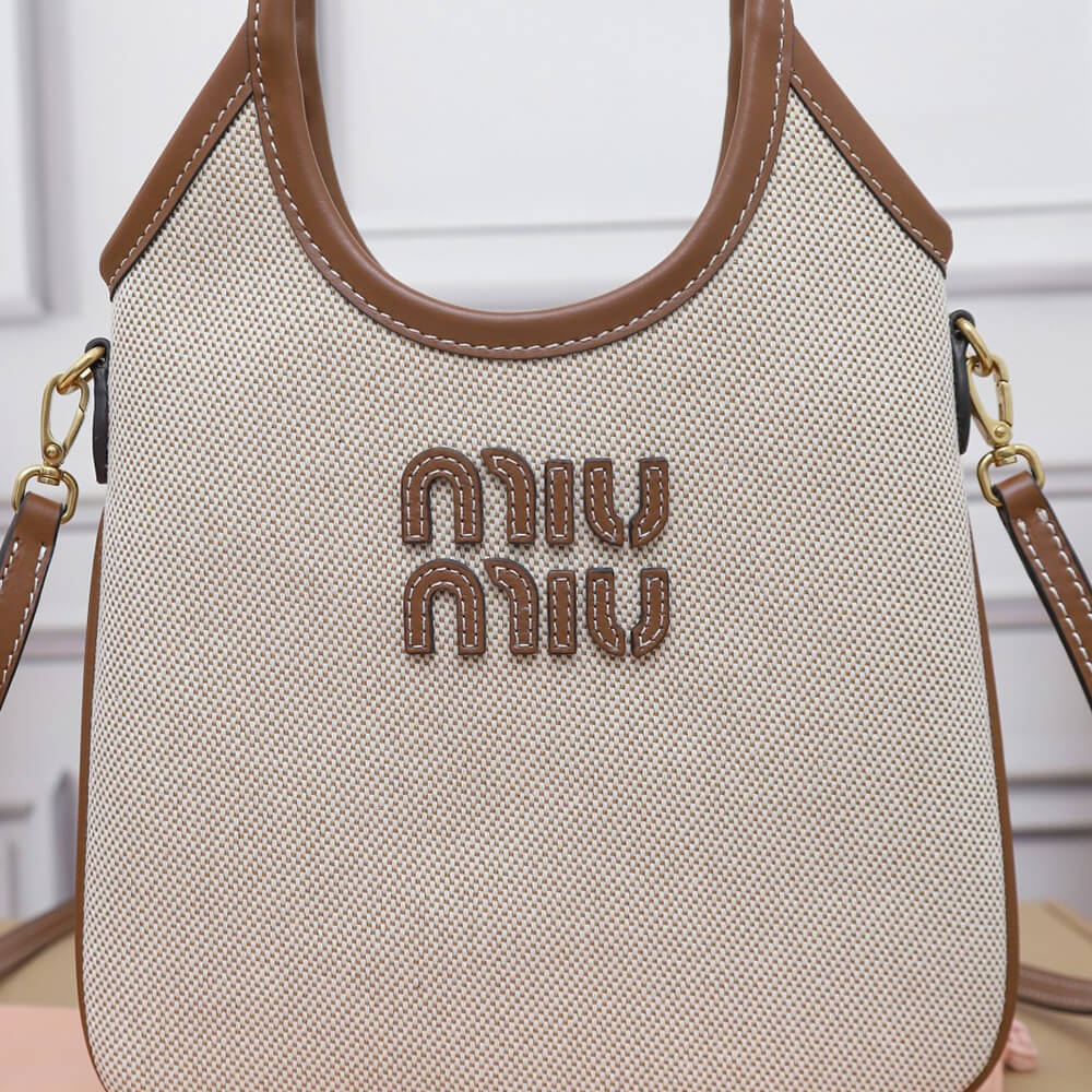 MIUMIU MINI IVY canvas and leather bag(HIGH-END GRADE) - Top Club