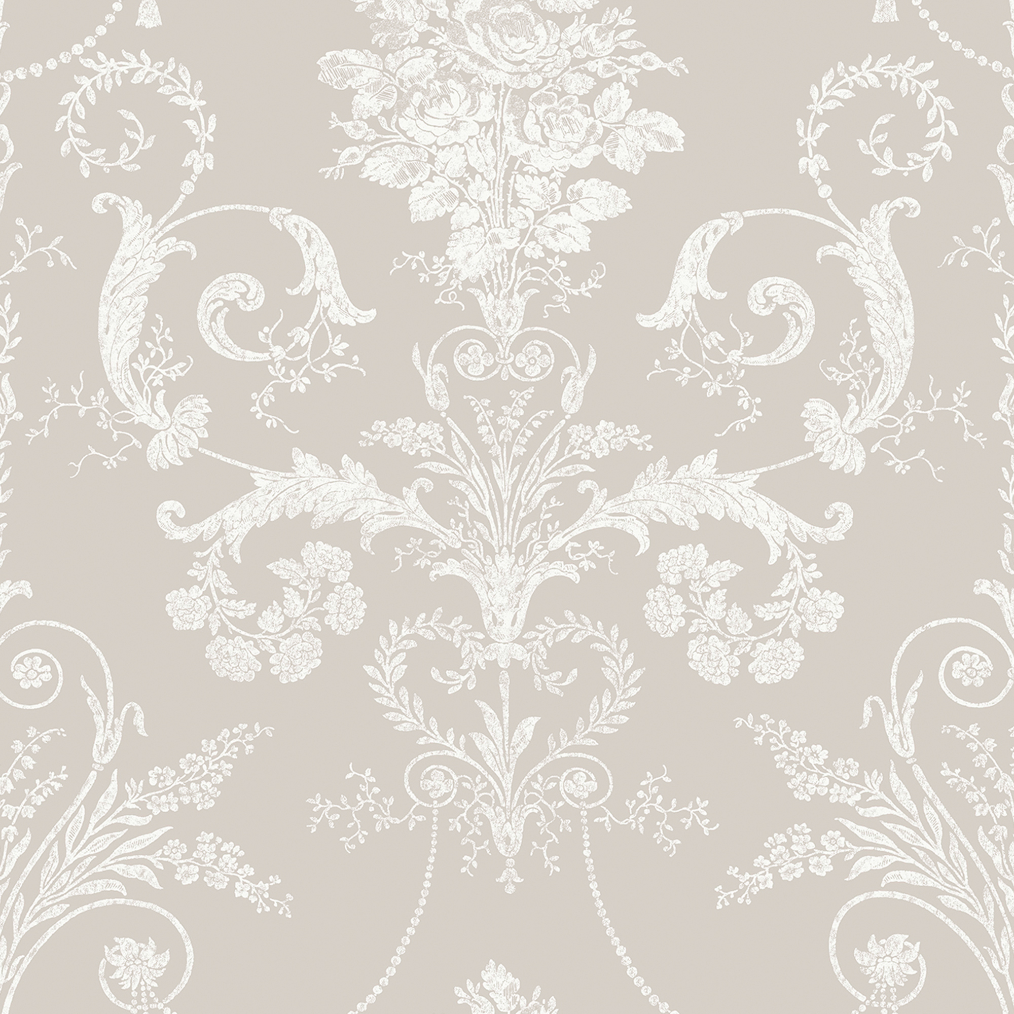 Vliesbehang josette white & dove grey