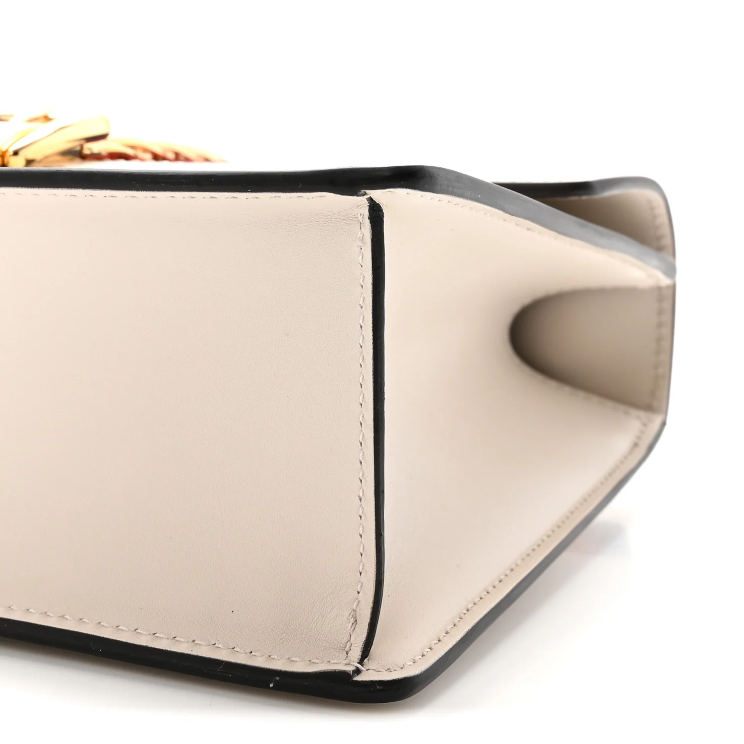 Calfskin Small Sylvie Shoulder Bag Off White - Top Club
