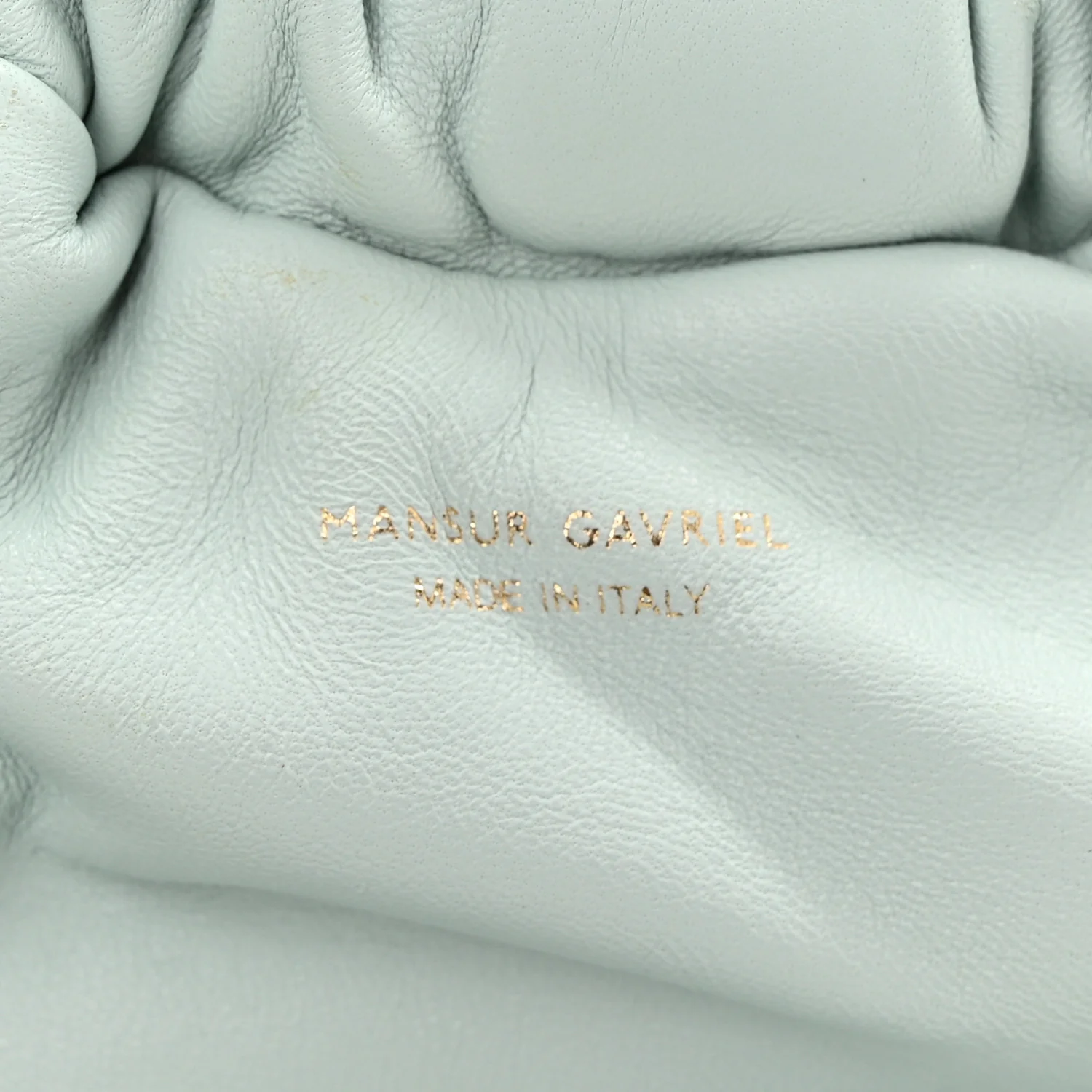 Lambskin Mini Cloud Clutch Seafoam - Top Club
