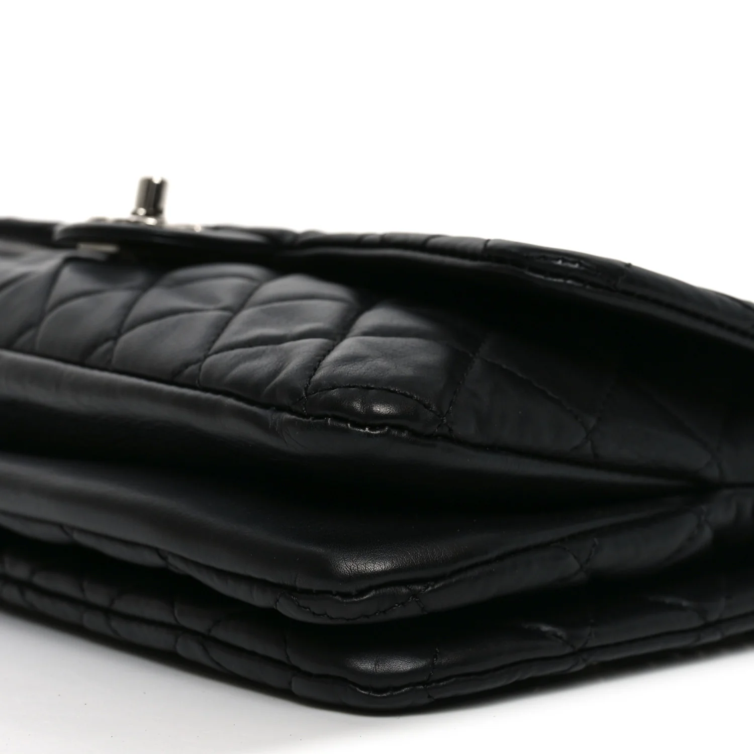 Lambskin Quilted Jumbo Chanel 3 Flap Bag Black - Top Club