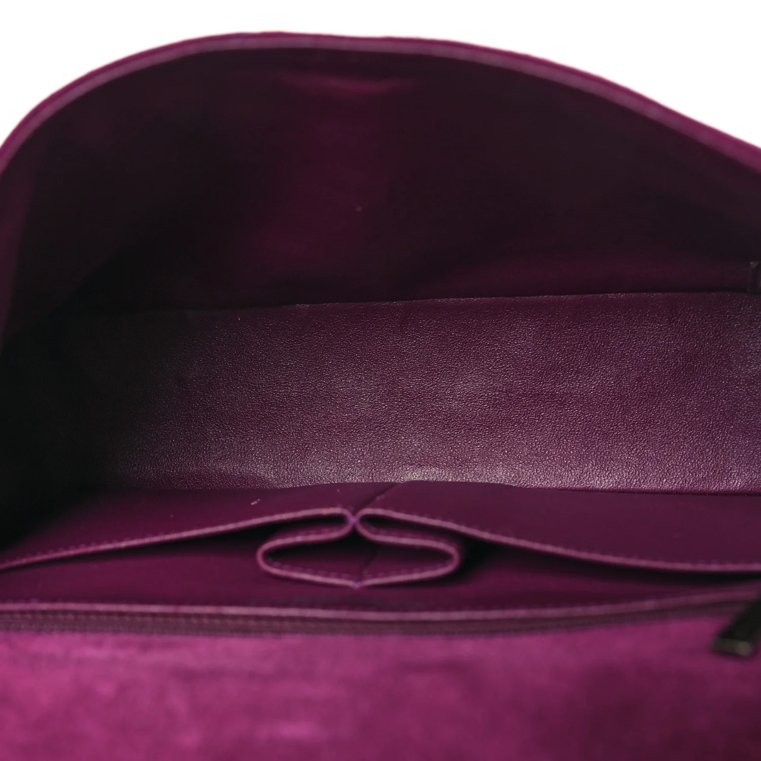 Suede Lambskin Scallop Quilted Medium Pagoda Flap Purple - Top Club