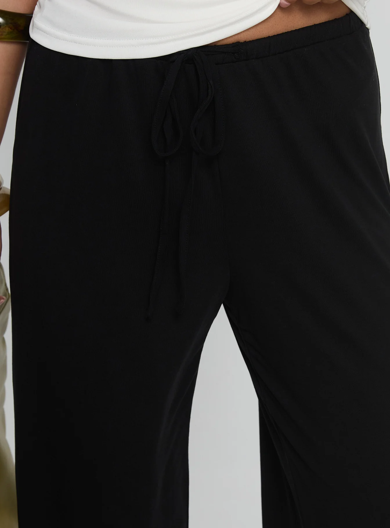 Gavrielle Jersey Wide Leg Pants Black