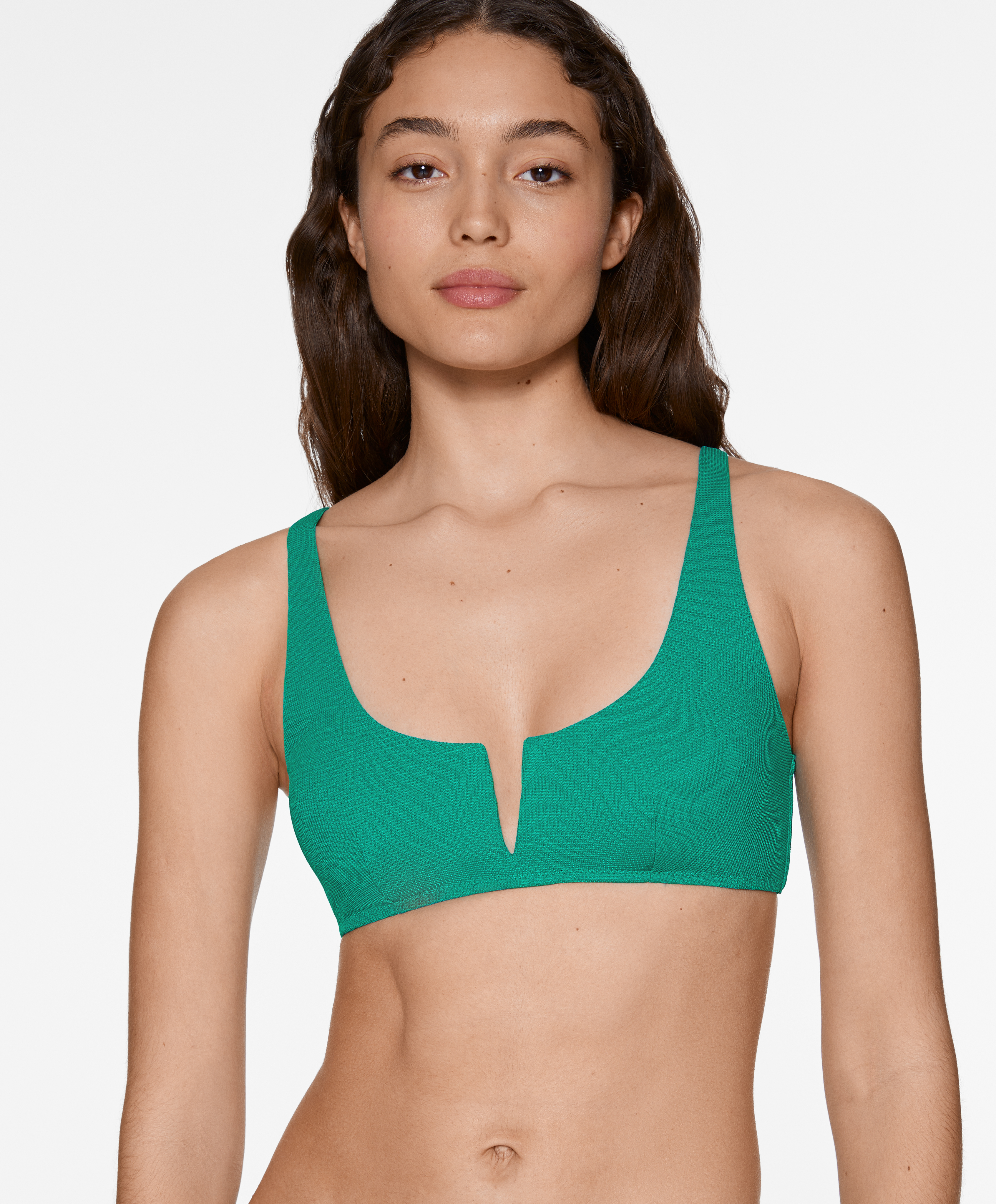 OYSHO Piqué halterneck bikini top