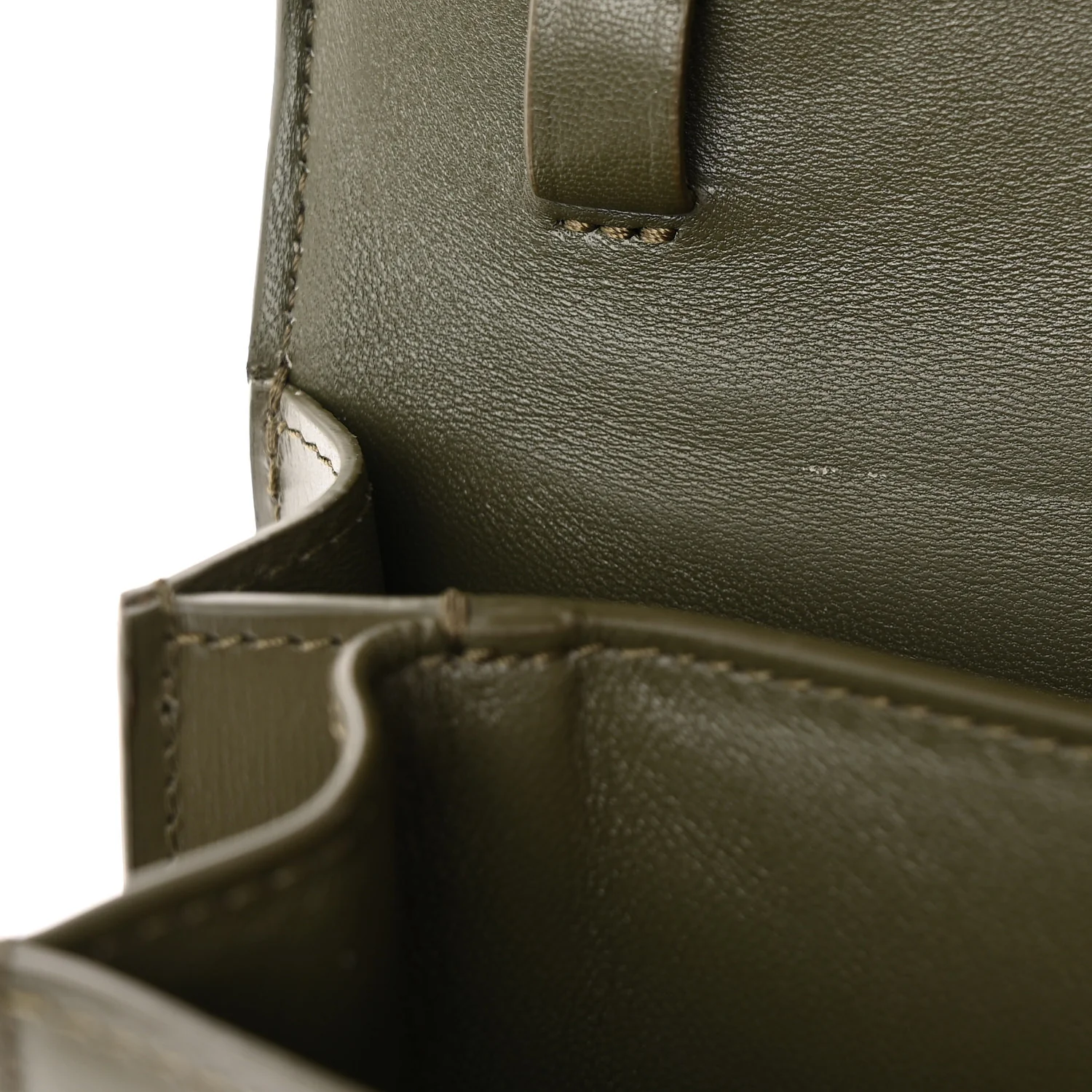 Box Calfskin Teen Classic Box Flap Bag Dark Olive - Top Club