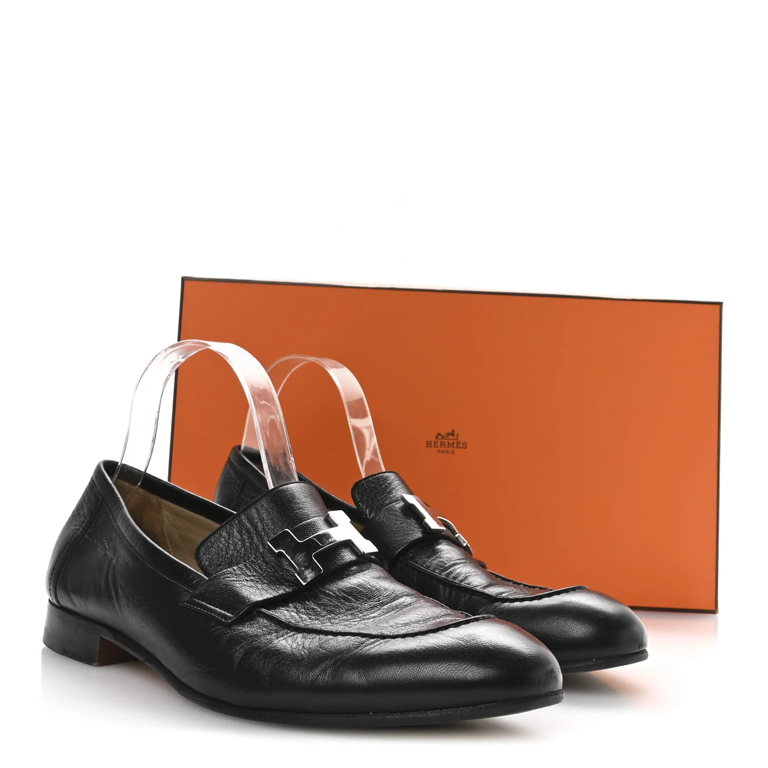 Goatskin Men's Paris Loafers 42 Black - Top Club