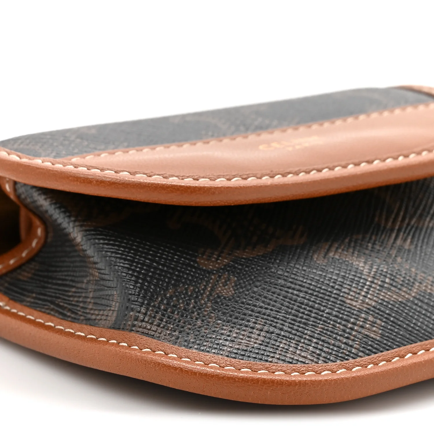 Canvas Calfskin Triomphe Airpod Case Tan - Top Club