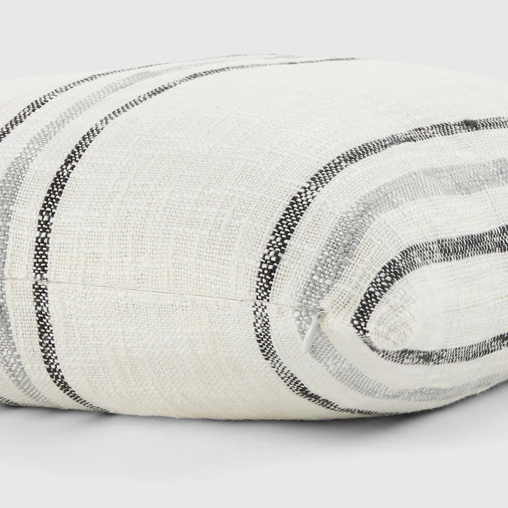 Yarn-Dyed Framed Stripe Décor Throw Pillow (Sale)