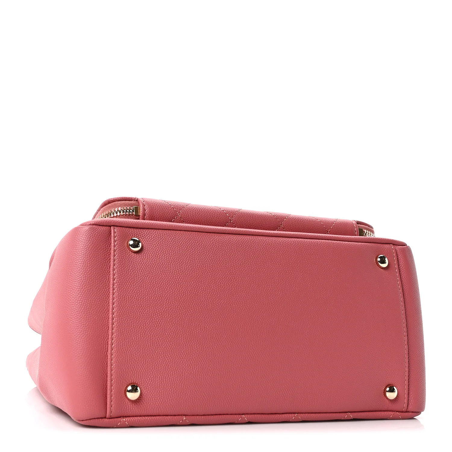 Caviar Quilted Small Business Affinity Shopping Bag Pink - Top Club