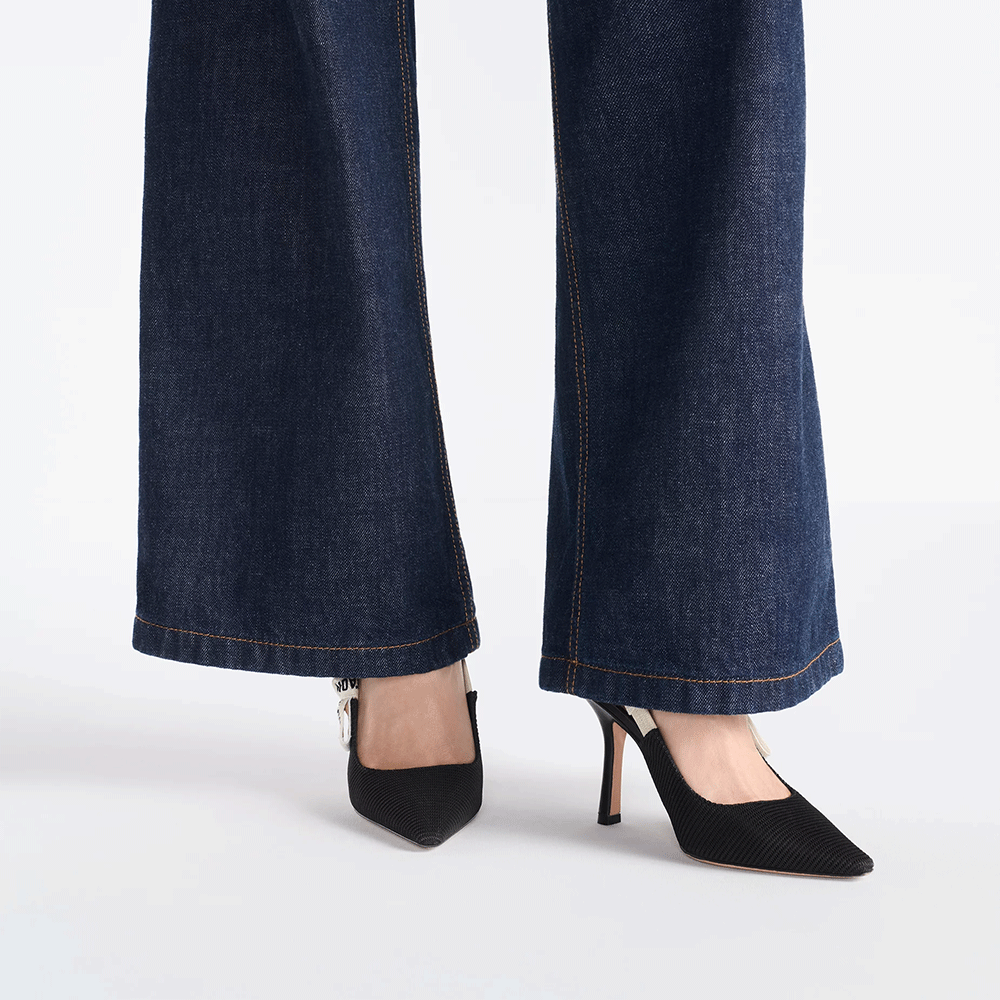 Dior J'Adior Embroidered Lace Halter Heels Slide Sandal (Replica) - Sneaker Replica Workshop