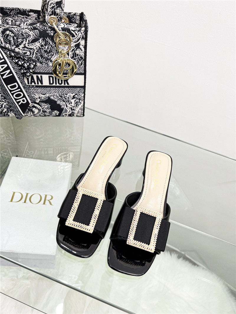 dior pearl square buckle retro ballet high heels - Sneaker Replica Workshop
