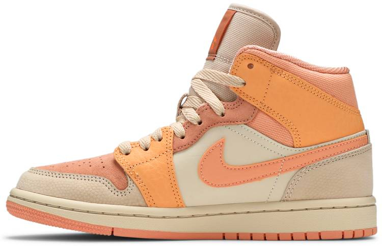 Wmns Air Jordan 1 Mid  Apricot  DH4270-800 - Sneaker Replica Workshop