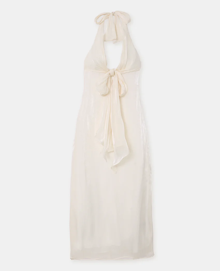 Pimkie Robe longue dos-nu en satin avec pans à nouer