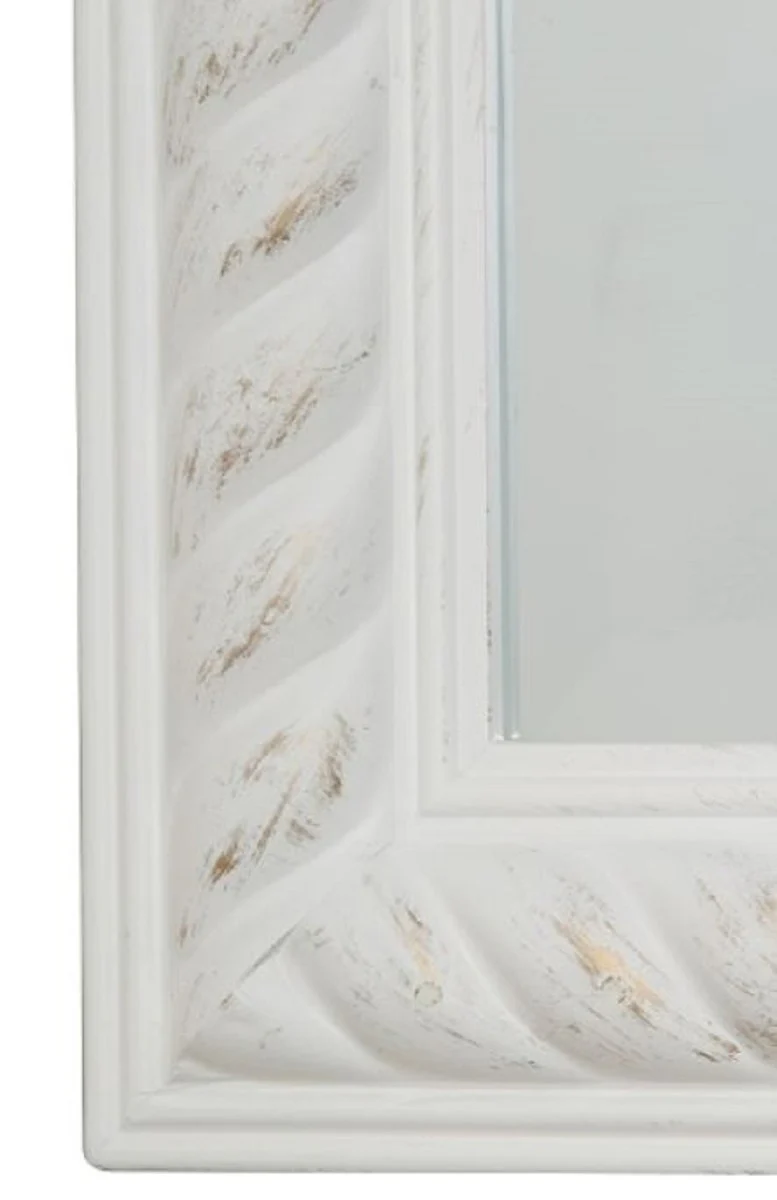 Baroque living room wall mirror antique white / gold 72 x H. 132 cm - Baroque furniture