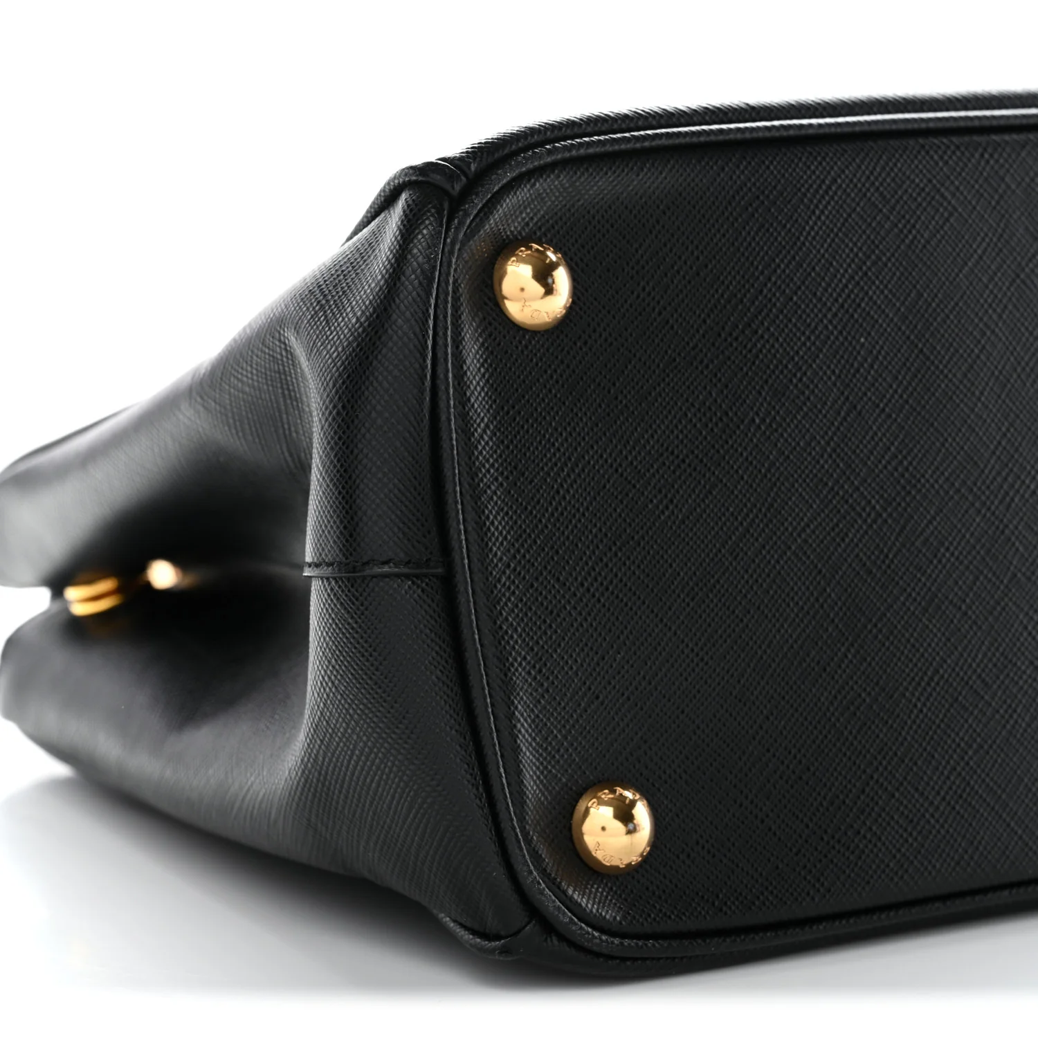 Saffiano Small Galleria Double Zip Tote Black - Top Club