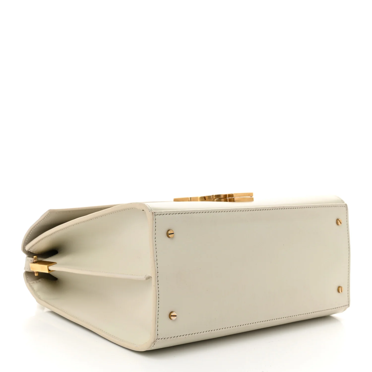 Smooth Calfskin Medium Classic Monogram Cassandra Top Handle Crema Soft Rouge Legion - Top Club