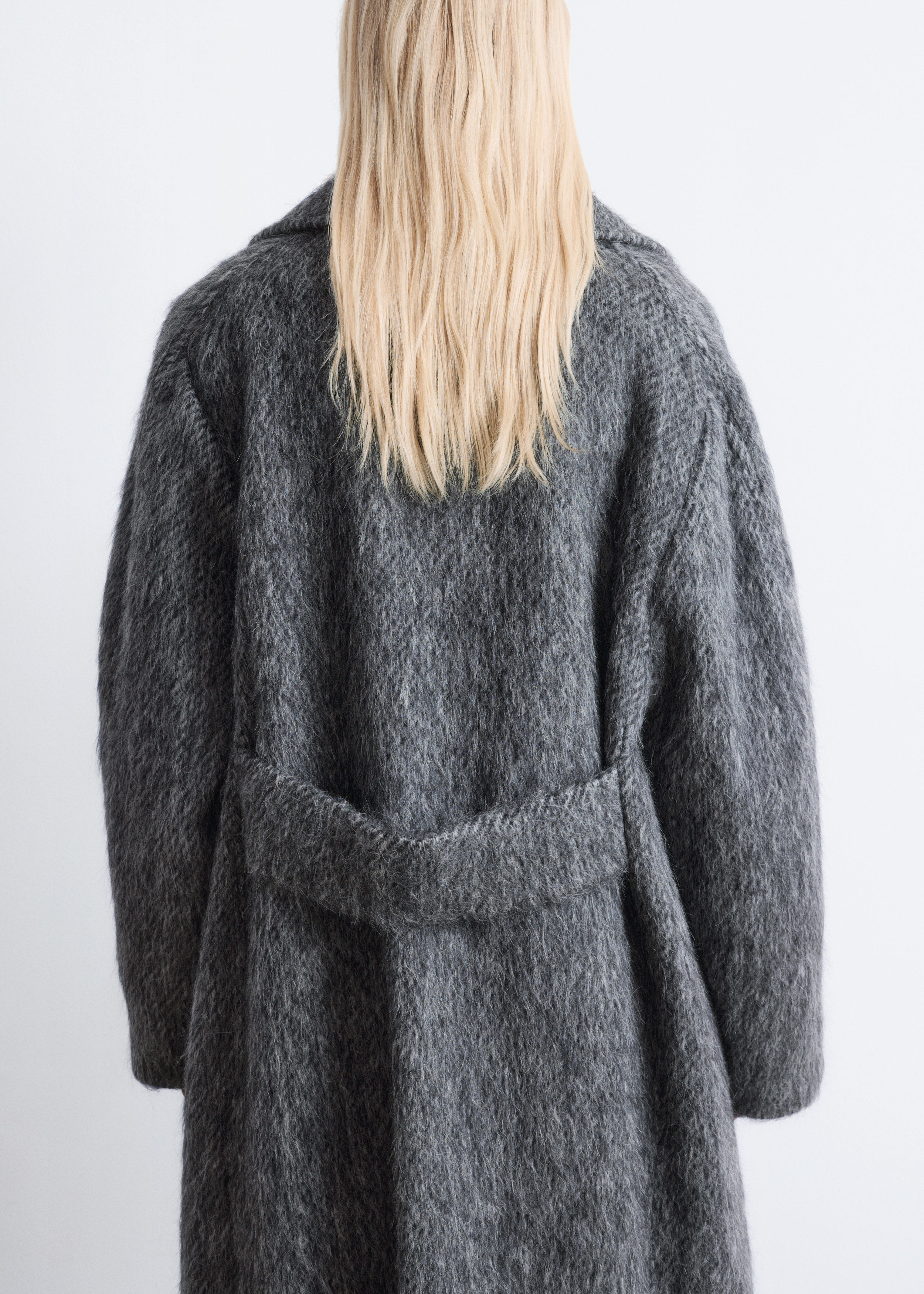 & Other Stories BRUSHED WOOL-BLEND COAT