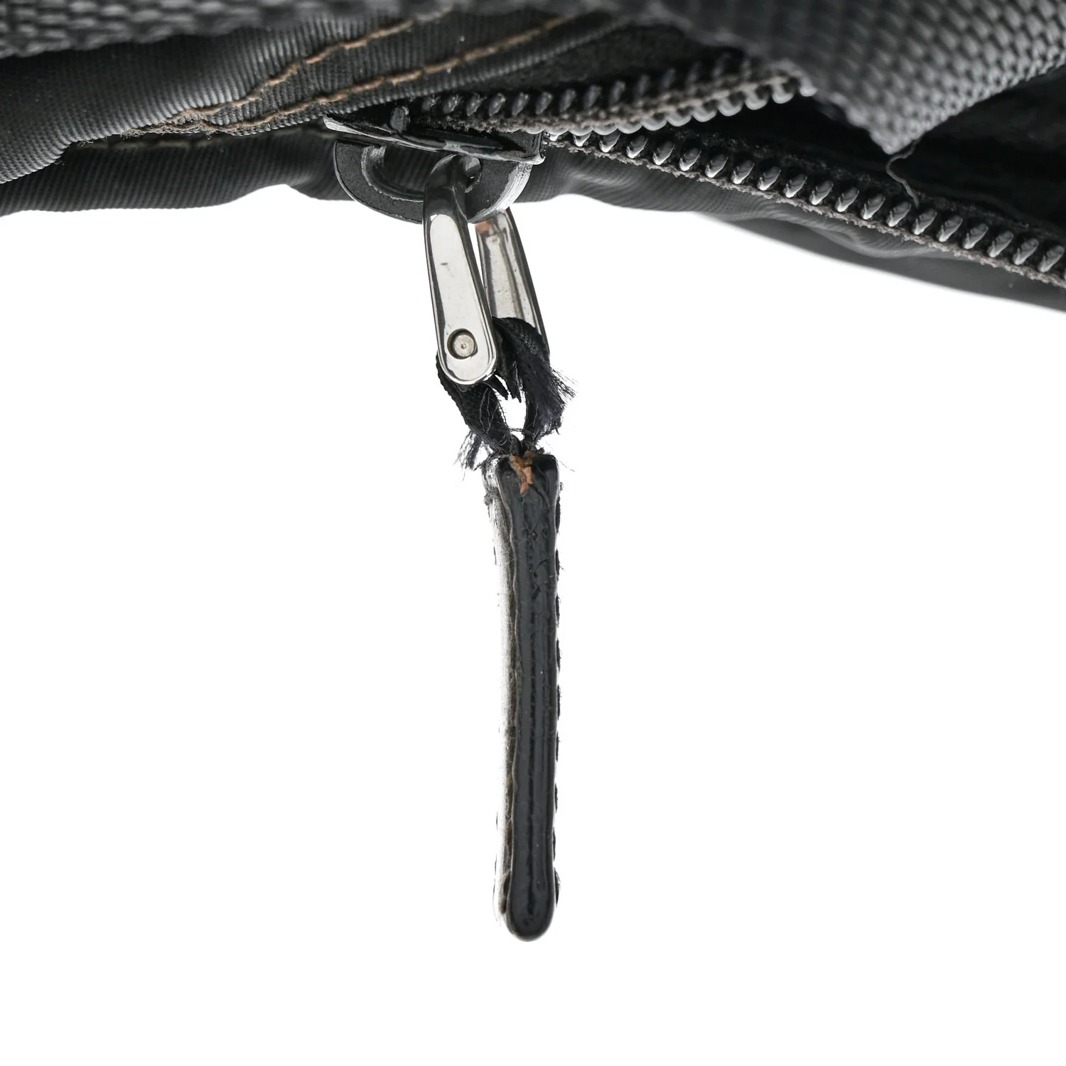 Tessuto Nylon Triangle Shoulder Bag Black - Top Club