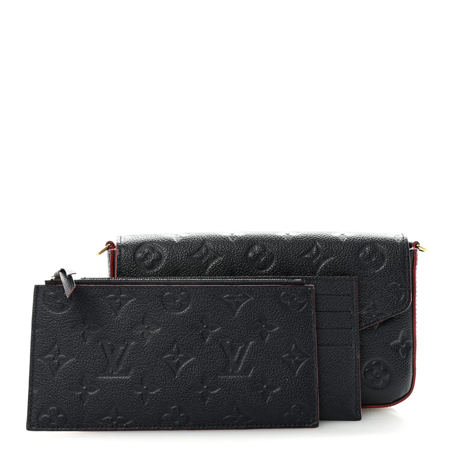 Empreinte Pochette Felicie Chain Wallet Marine Rouge - Top Club