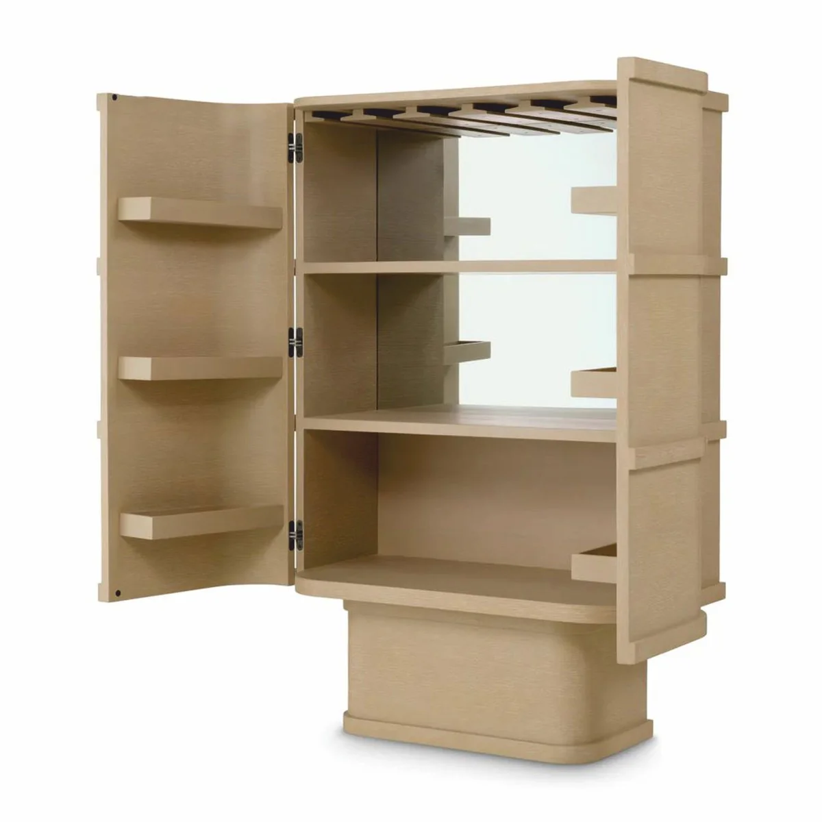Luxury bar cabinet / wine cabinet with 2 doors beige H. 145.5 cm - bar furniture