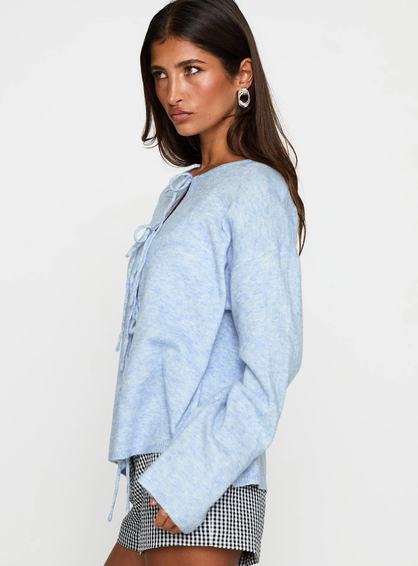 Frosty Knit Cardigan Blue