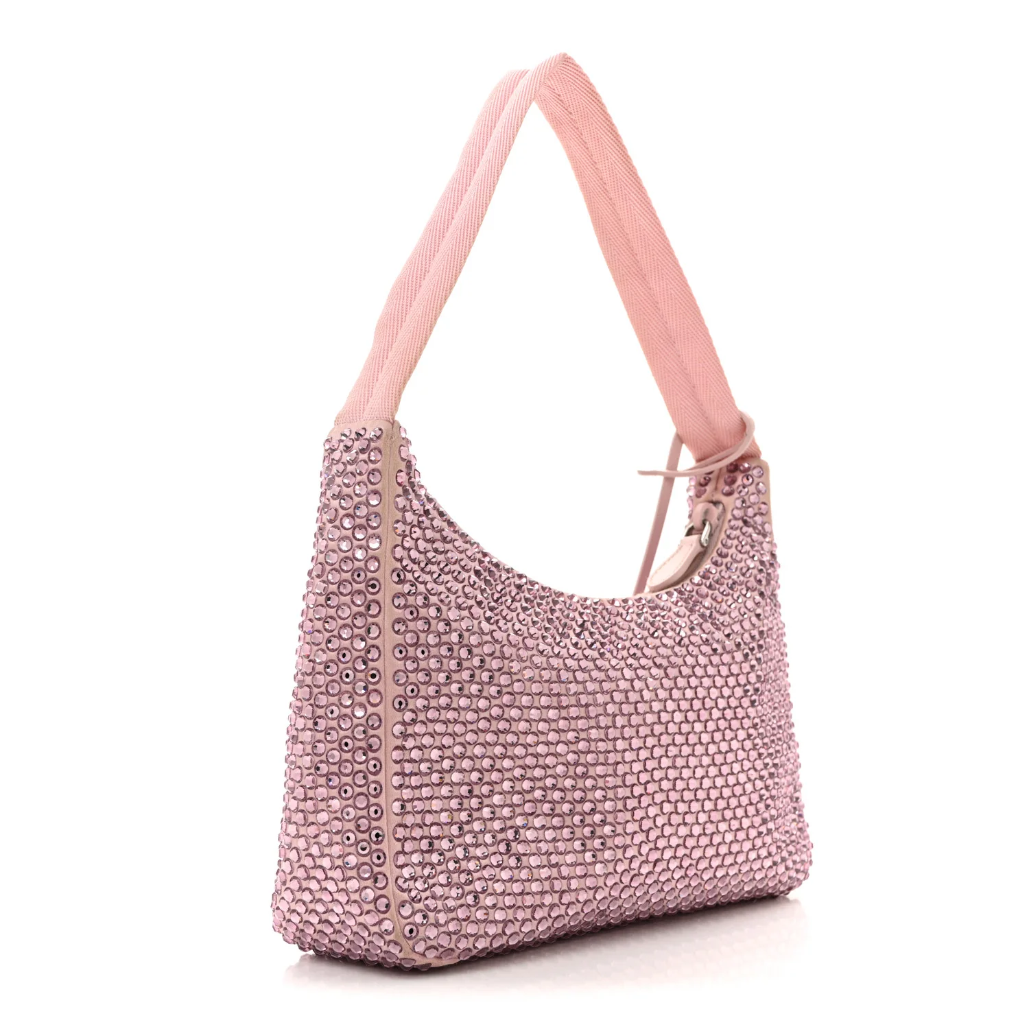 Satin Crystal Mini Re-Edition 2000 Bag Alabastro - Top Club