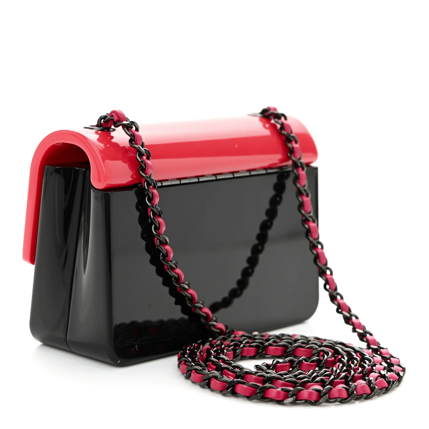 Plexiglass Plexi Coco Bag Pink Black - Top Club